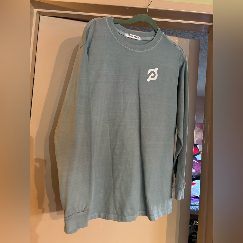 PELOTON BLUE STONEWASH OVERSIZED LONG SLEEVE